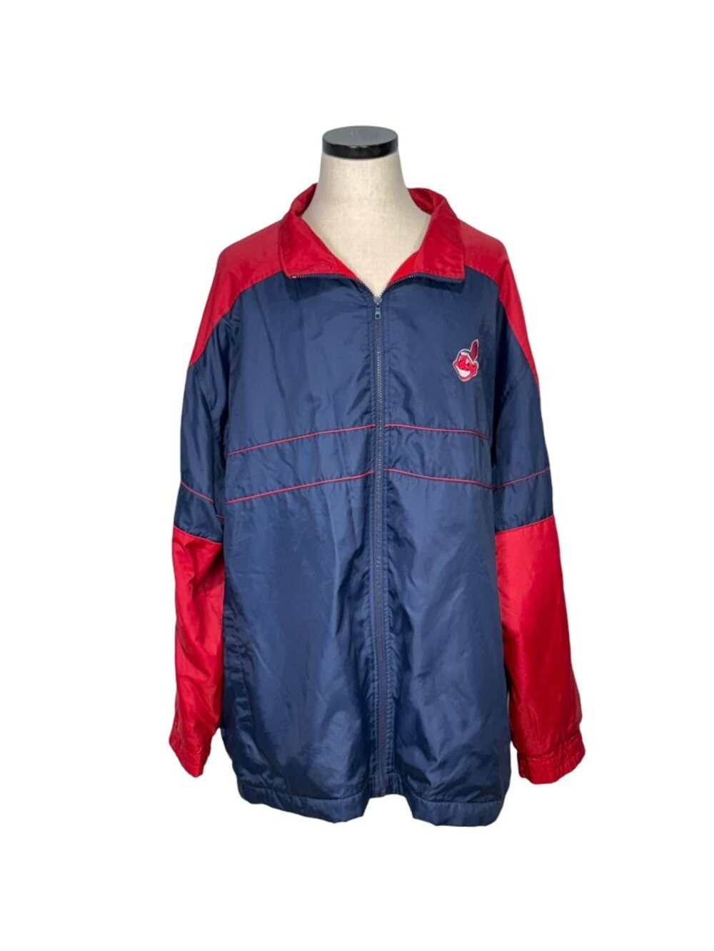 Cleveland Indians Majestic Athletic 90s Genuine Merchandise Windbreaker Jacket R